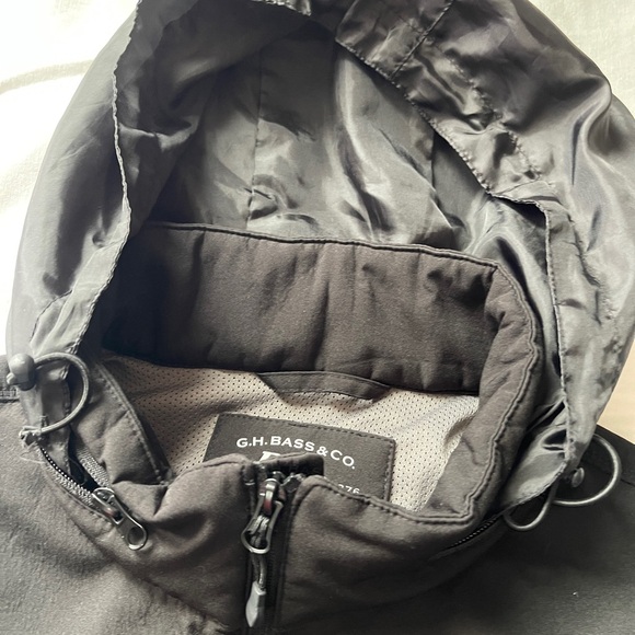 GH Bass & Co Men’s Black Hooded Soft Shell Jacket | Size Large - Picture 3 of 14